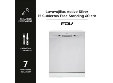 LAVAVAJILLAS FDV ACTIVE FS 12 CUBIERTOS GRIS - 4