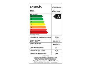 LAVAVAJILLAS FDV ACTIVE FS 12 CUBIERTOS GRIS - 7