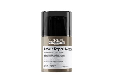 MÁSCARA SIN ENJUAGUE LORÉAL PROFESSIONNEL ABSOLUT REPAIR MOLECULAR DE REPARACIÓN MOLECULAR PROFUNDA PARA CABELLO DAÑADO 50 ML - 1