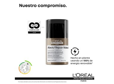 MÁSCARA SIN ENJUAGUE LORÉAL PROFESSIONNEL ABSOLUT REPAIR MOLECULAR DE REPARACIÓN MOLECULAR PROFUNDA PARA CABELLO DAÑADO 50 ML - 7