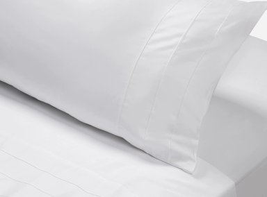 SABANA 300 HILOS LISA BLANCA 2 PL                       - 2
