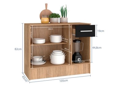 MUEBLE DE COCINA VEKKA HOME MADRI BASE GRIS - 7