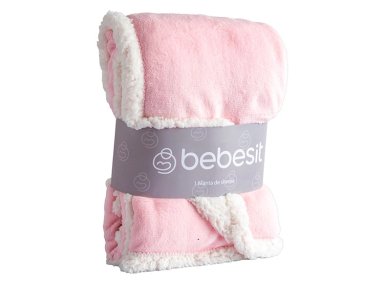 MANTA SHERPA DE POLAR ROSADO BEBESIT - 1