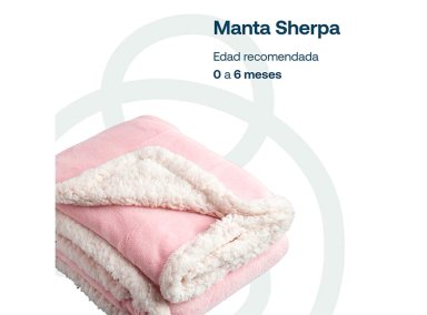 MANTA SHERPA DE POLAR ROSADO BEBESIT - 2