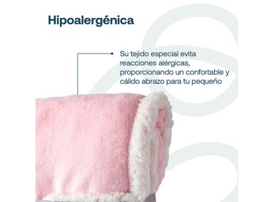 MANTA SHERPA DE POLAR ROSADO BEBESIT - 3