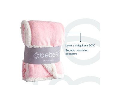 MANTA SHERPA DE POLAR ROSADO BEBESIT - 6
