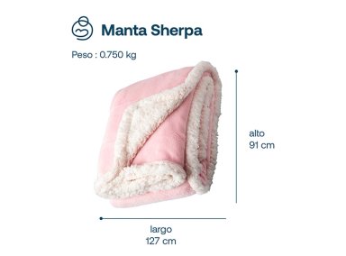 MANTA SHERPA DE POLAR ROSADO BEBESIT - 7