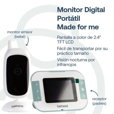 CÁMARA MONITOR PORTATIL BEBE LCD 2.4 VISIÓN NOCTURNA - 2
