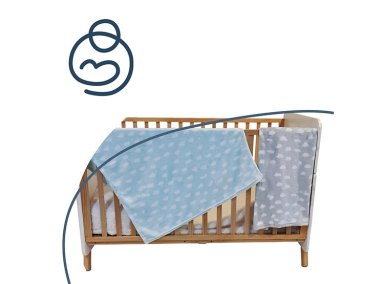 PACK 2 MANTAS BEBESIT BEBÉ HIPOALERGÉNICAS CELESTE 100 X 80 CM - 5