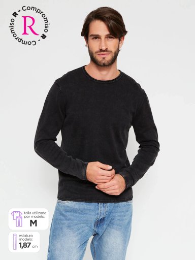 SWEATER ALGODÓN HOMBRE BARBADOS CREW NECK LAVADO - 1