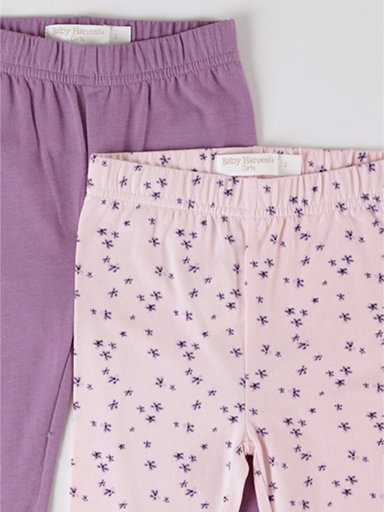 PACK CALZAS NIÑA BABY HARVEST LISA Y ESTAMPADA - 3