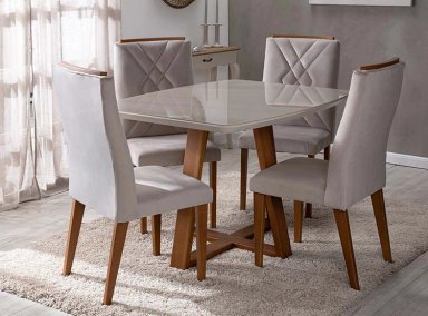 JUEGO DE COMEDOR DECOCASA BENNET 1.2 4S - 1