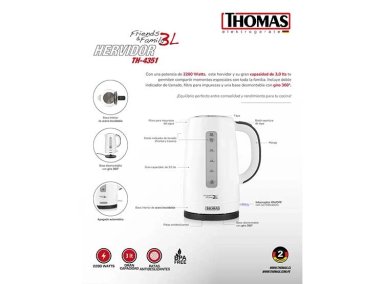 HERVIDOR THOMAS 3 L TH-4351 FAMILY & FRIENDS - 7