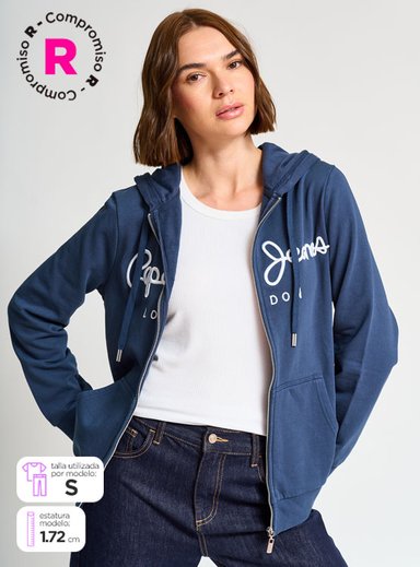 POLERÓN MANGA LARGA ALGODÓN MUJER PEPE JEANS CAPUCHA - 1