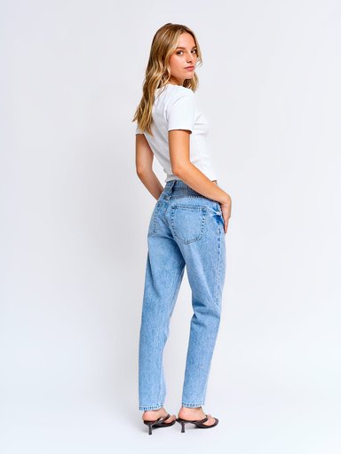 JEANS MUJER INDEX ALGODÓN MOM TIRO MEDIO - 4