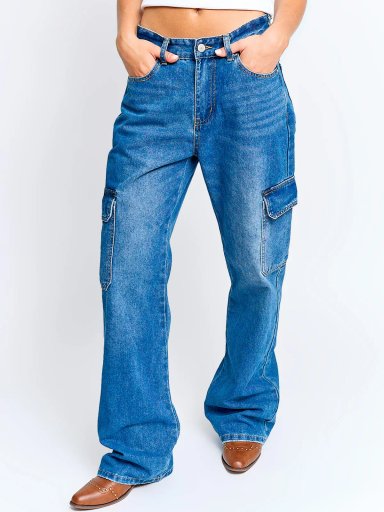 JEANS MUJER INDEX CARGO - 3