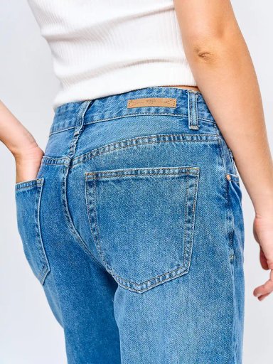 JEANS MUJER INDEX ALGODÓN RECTO TIRO MEDIO - 5
