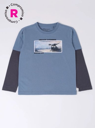 POLERA MANGA LARGA ALGODÓN NIÑO HARVEST - 1