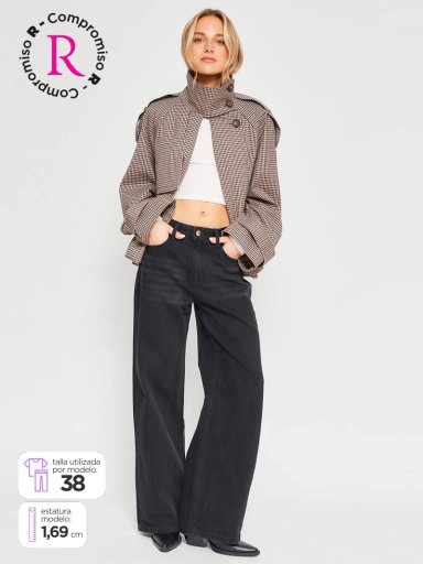 JEANS MUJER INDEX ALGODÓN WIDELG TIRO MEDIO - 1