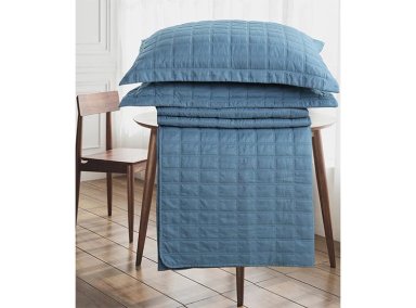 CUBRECAMA QUILT ANDES KING AZUL CONTEMPO - 4