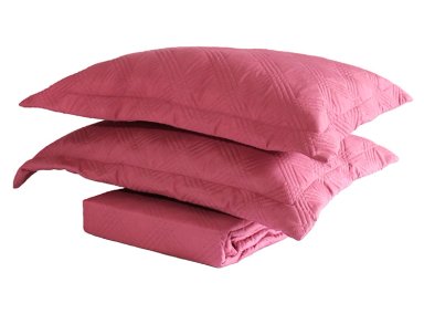CUBRECAMA QUILT ANDES 2 PLAZAS FUCSIA LISO FRAMBUESA - 2