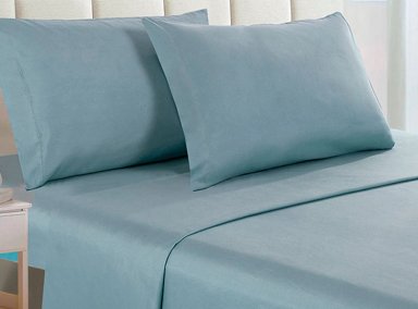 SÁBANA ANDES JEANS 1.5 PLAZAS MICROFIBRA AZUL LISO - 1