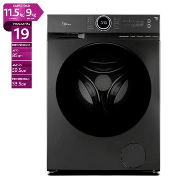 LAVADORA SECADORA MIDEA MF200D115WB/T 11.5KG/9KG GRAFITO - 1