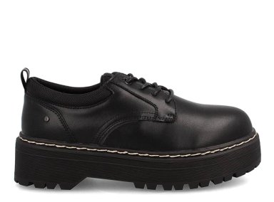 ZAPATOS ESCOLARES CUERO MUJER TEENER NEGRO MARTI - 1