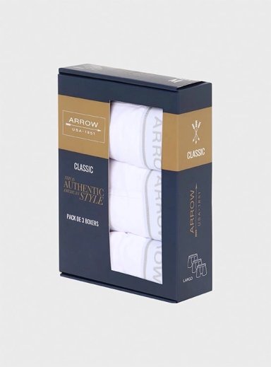 PACK X3 BÓXER ALGODÓN HOMBRE ARROW MULTICOLOR - 3