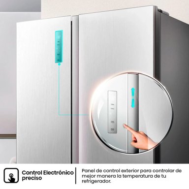 REFRIGERADOR SIDE BY SIDE HISENSE RS3P558NECF 531L NO FROST GRIS - 12
