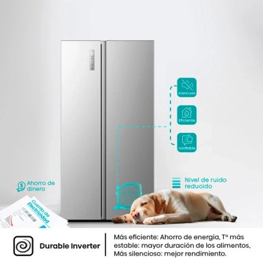 REFRIGERADOR SIDE BY SIDE HISENSE RS3P558NECF 531L NO FROST GRIS - 7
