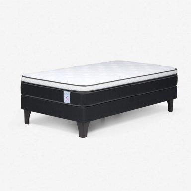 JUEGO DE DORMITORIO ROSEN CAMA EUROPEA NEW STYLE 6 1.5 PLAZAS + RESPALDO GRAFITO - 7