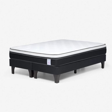 JUEGO DE DORMITORIO ROSEN CAMA EUROPEA NEW STYLE 6 BD 2 PLAZAS + RESPALDO LUCIO GRAFITO - 7