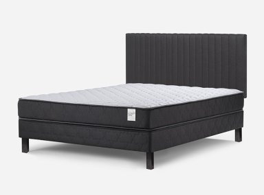 JUEGO DE DORMITORIO ROSEN CAMA EUROPEA WAVE 2 PLAZAS B/N + RESPALDO LUCIO GRAFITO - 3