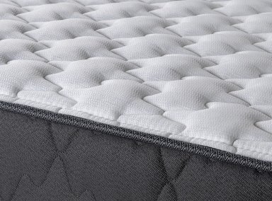 JUEGO DE DORMITORIO ROSEN CAMA EUROPEA WAVE 2 PLAZAS B/N + RESPALDO LUCIO GRAFITO - 6