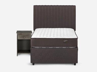 JUEGO DE DORMITORIO ROSEN CAMA NIDO ERGO T NEW 1.5 PLAZAS + SET LUCIO CHOCOLATE - 1