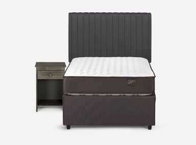JUEGO DE DORMITORIO ROSEN CAMA NIDO ERGO T NEW 1.5 PLAZAS + SET LUCIO GRAFITO - 1