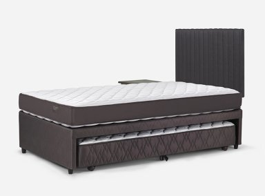 JUEGO DE DORMITORIO ROSEN CAMA NIDO ERGO T NEW 1.5 PLAZAS + SET LUCIO GRAFITO - 2