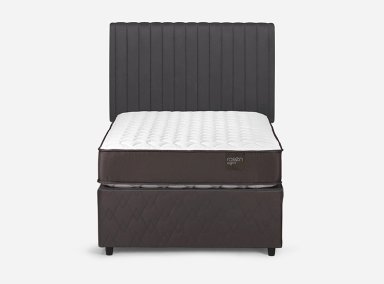 JUEGO DE DORMITORIO ROSEN CAMA NIDO ERGO T NEW 1.5 PLAZAS + RESPALDO LUCIO GRAFITO - 1