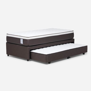 JUEGO DE DORMITORIO ROSEN CAMA NIDO NS4 PLUS 1.5 PLAZAS + SET LUCIO CHOCOLATE - 3