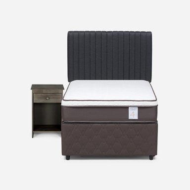 JUEGO DE DORMITORIO ROSEN CAMA NIDO NS4 PLUS 1.5 PLAZAS + SET LUCIO GRAFITO - 1