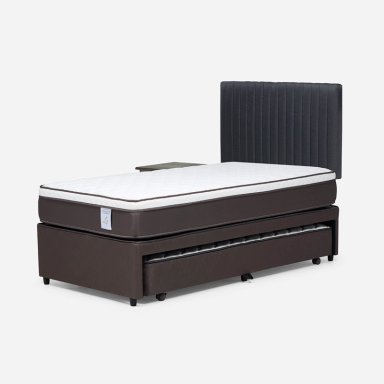 JUEGO DE DORMITORIO ROSEN CAMA NIDO NS4 PLUS 1.5 PLAZAS + SET LUCIO GRAFITO - 2