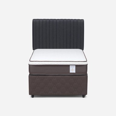 JUEGO DE DORMITORIO ROSEN CAMA NIDO NS4 PLUS 1.5 PLAZAS + RESPALDO LUCIO GRAFITO - 1