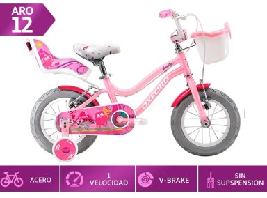 BICICLETA INFANTIL OXFORD BEAUTY ROSADO ARO 12 - 1