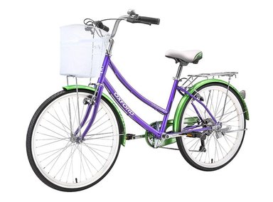 BICICLETA DE PASEO OXFORD CYCLOTOUR MORADO ARO 24 - 4