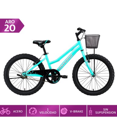 BICICLETA INFANTIL OXFORD LUNA VERDE ARO 20 - 1