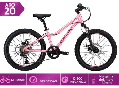 BICICLETA INFANTIL OXFORD LUNA SUSPENSIÓN ROSADO ARO 20 - 1