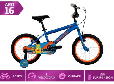 BICICLETA INFANTIL OXFORD SPINE AZUL ARO 16 - 1