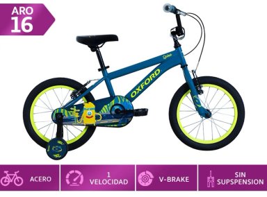 BICICLETA INFANTIL OXFORD SPINE PETRÓLEO ARO 16 - 1