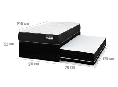 DIVAN CAMA BELSOGNO ONE BLACK 1PL - 4